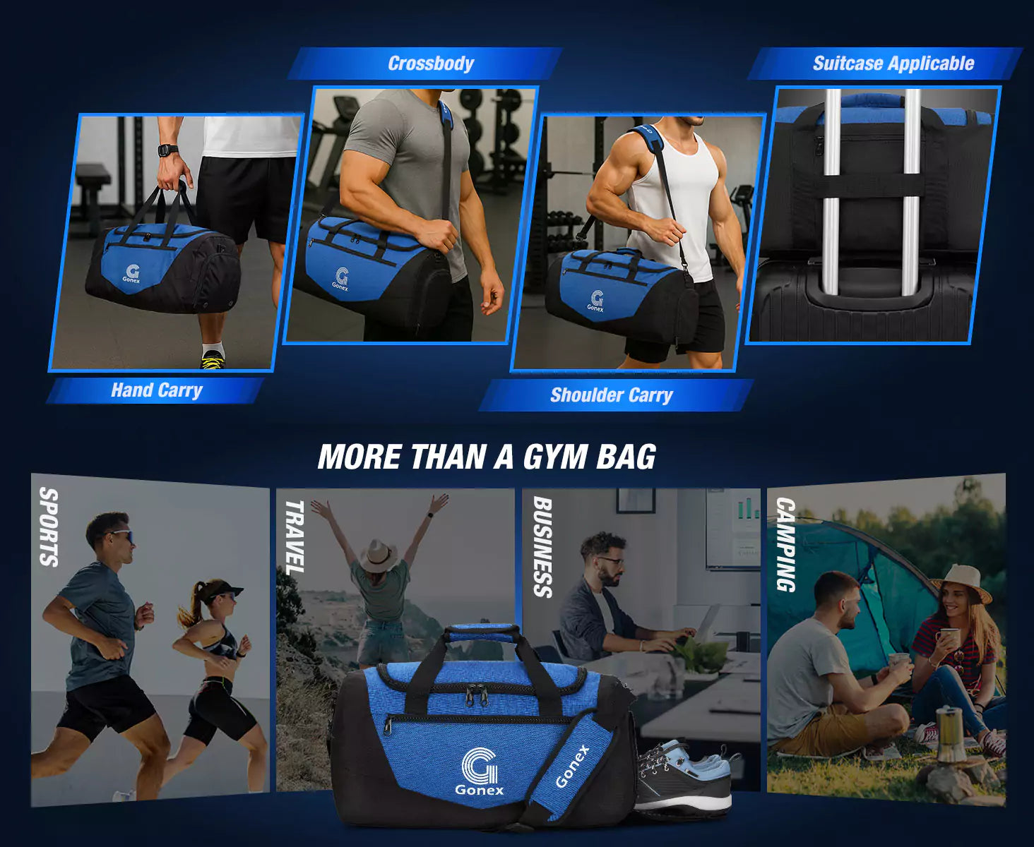 Cool mens gym bags applications