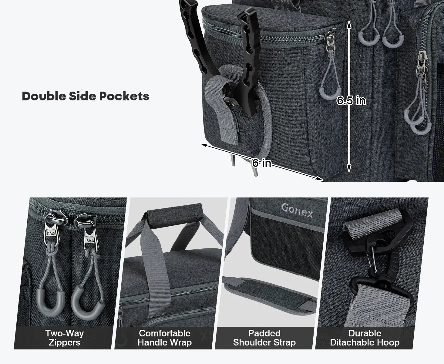 Fishing tackle bags features