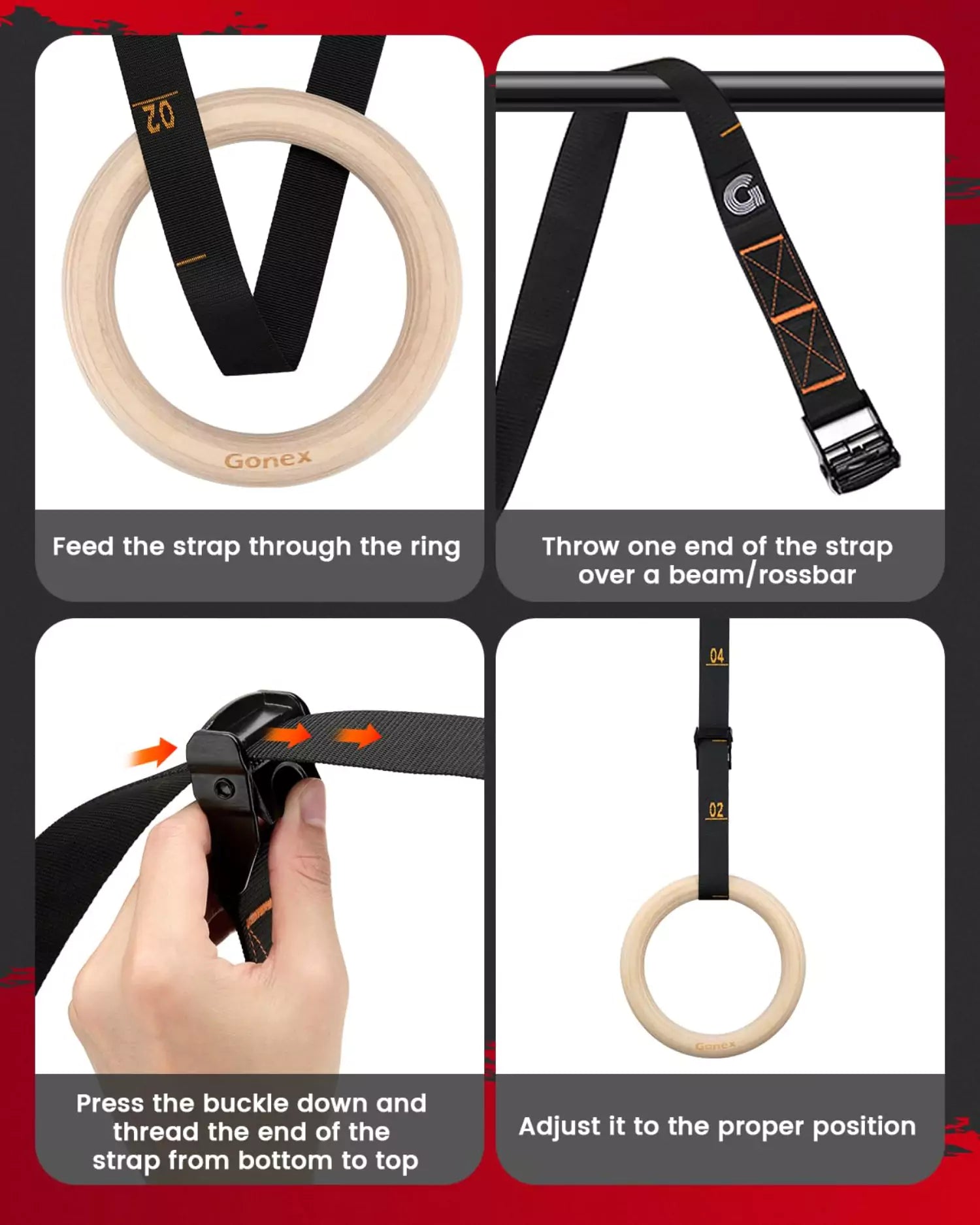 Gymnastic rings at home installation