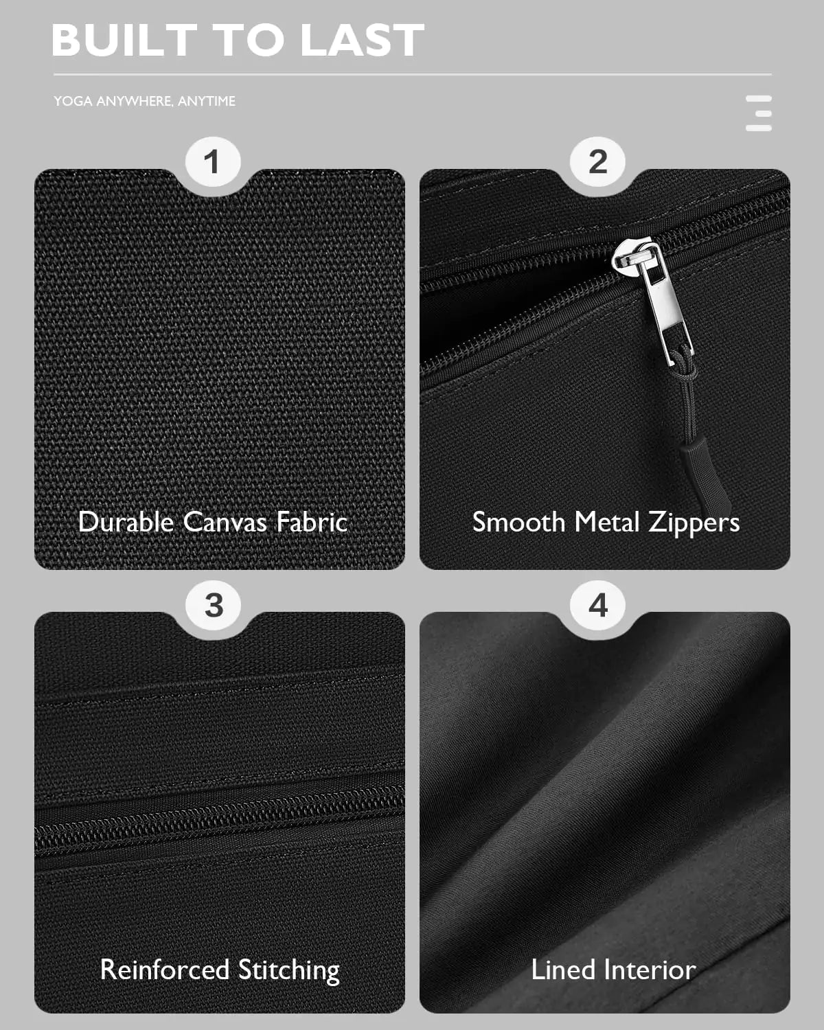 Gonex yoga mat bag materials