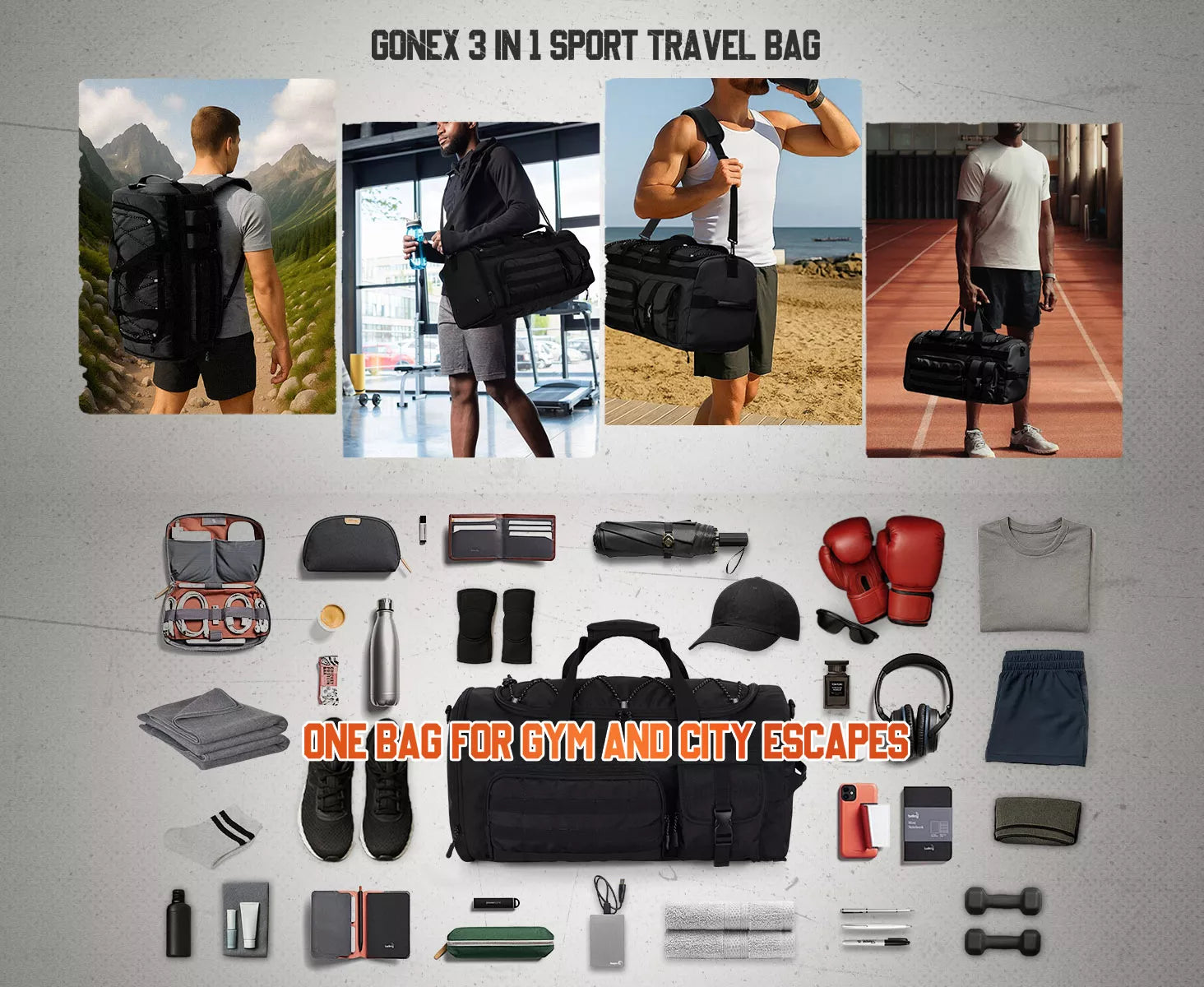 Gonex 45L mens workout bag