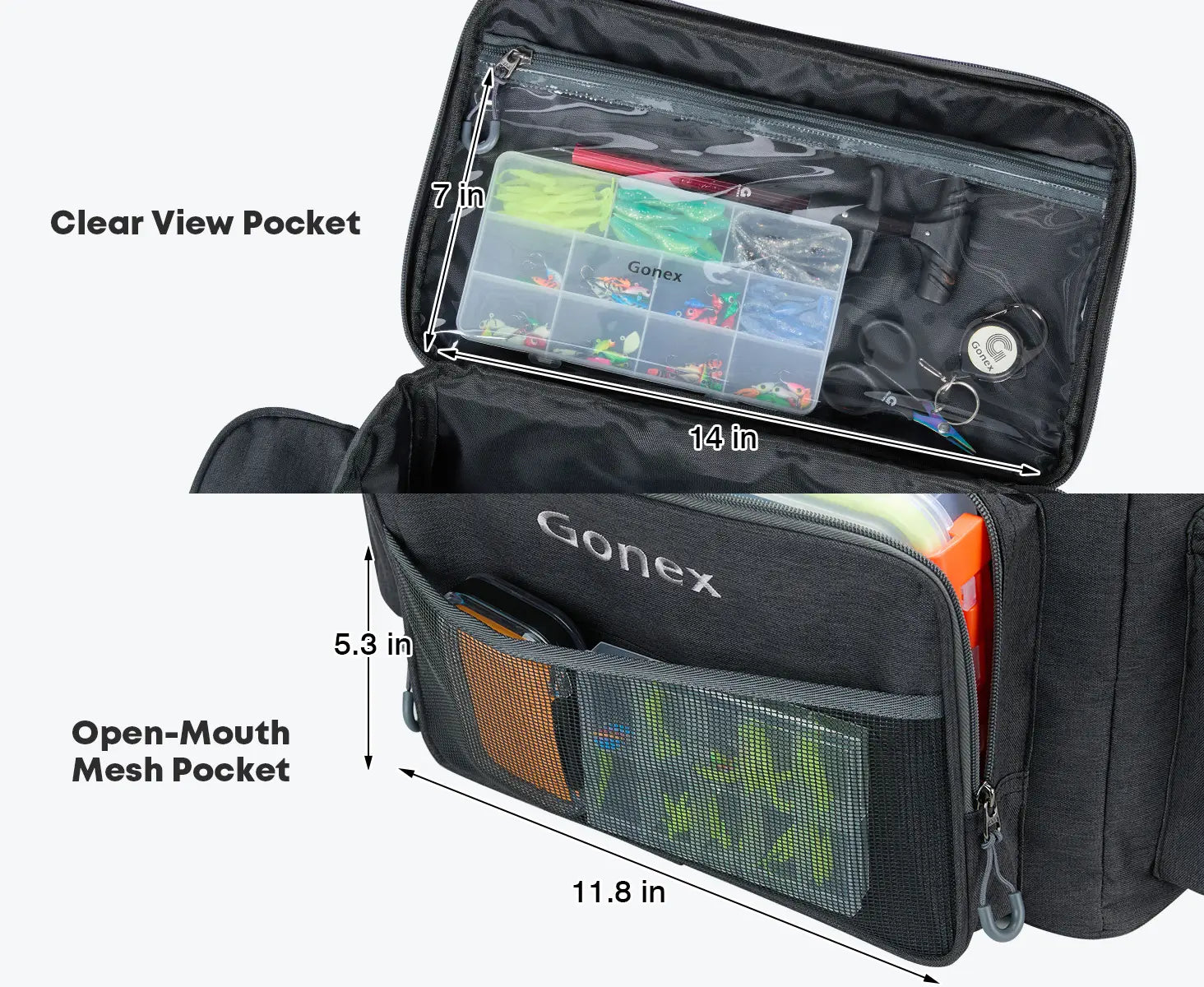 Fishing tackle boxes