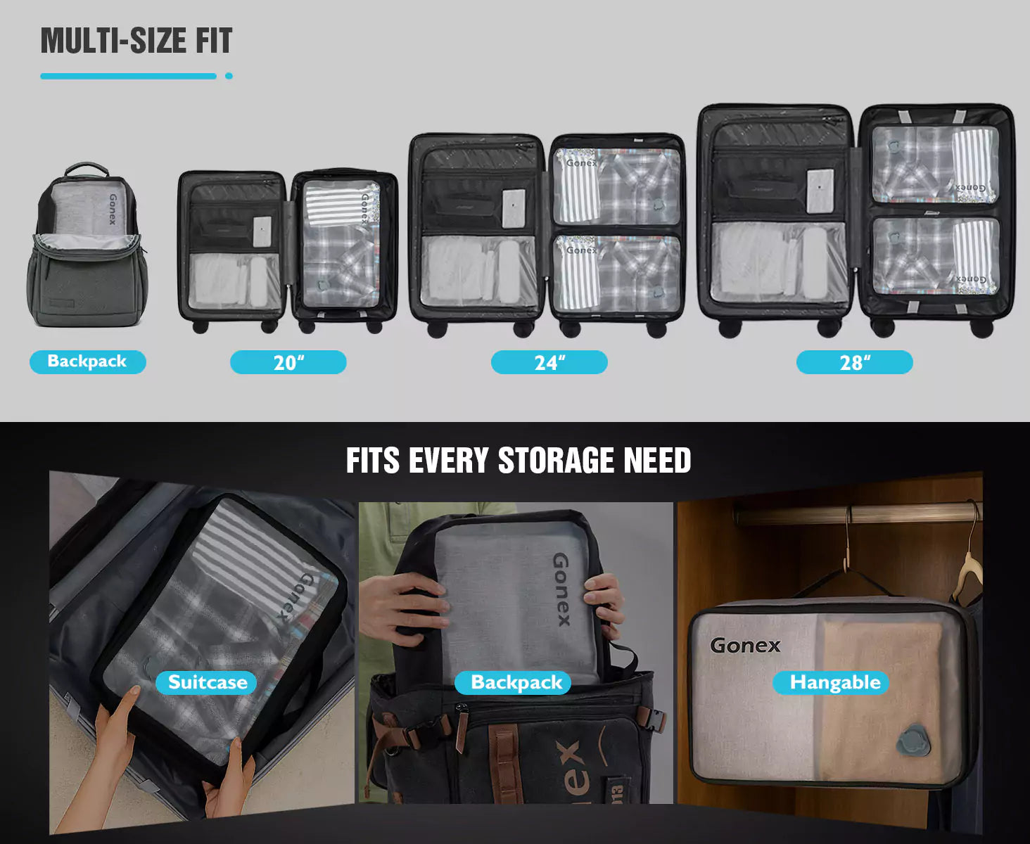 Vacuum pack for travel applications