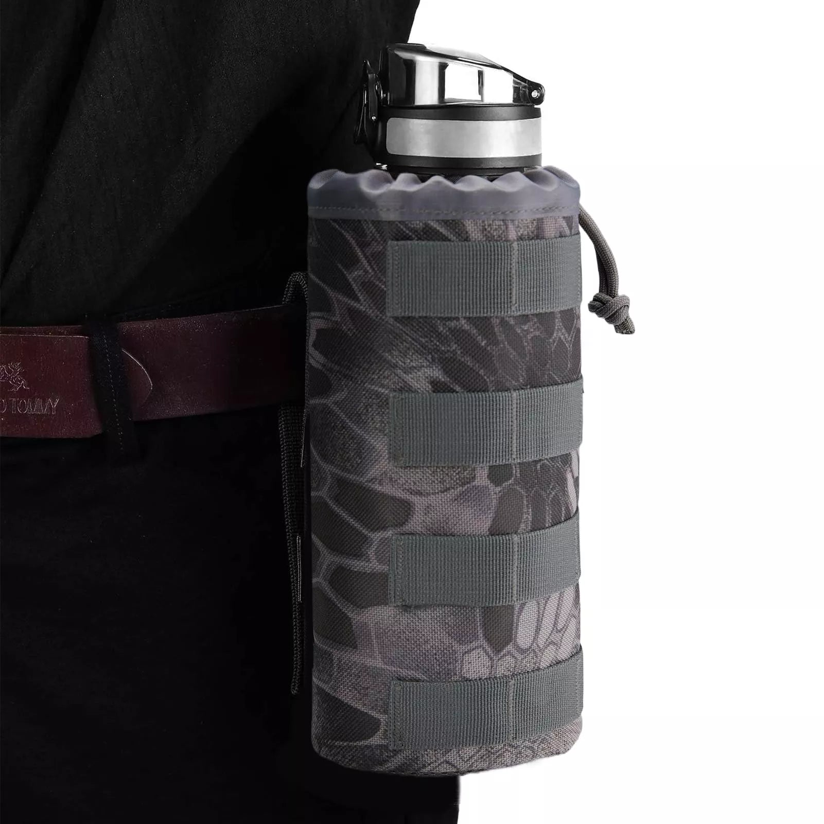 Gonex water bottle molle pouch snake camo