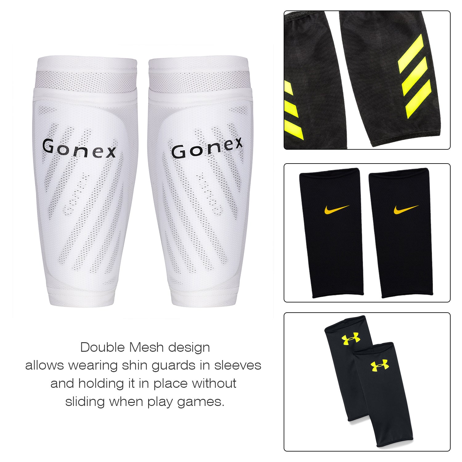 Gonex Soccer Schienbeinschoner für Kinder und Erwachsene