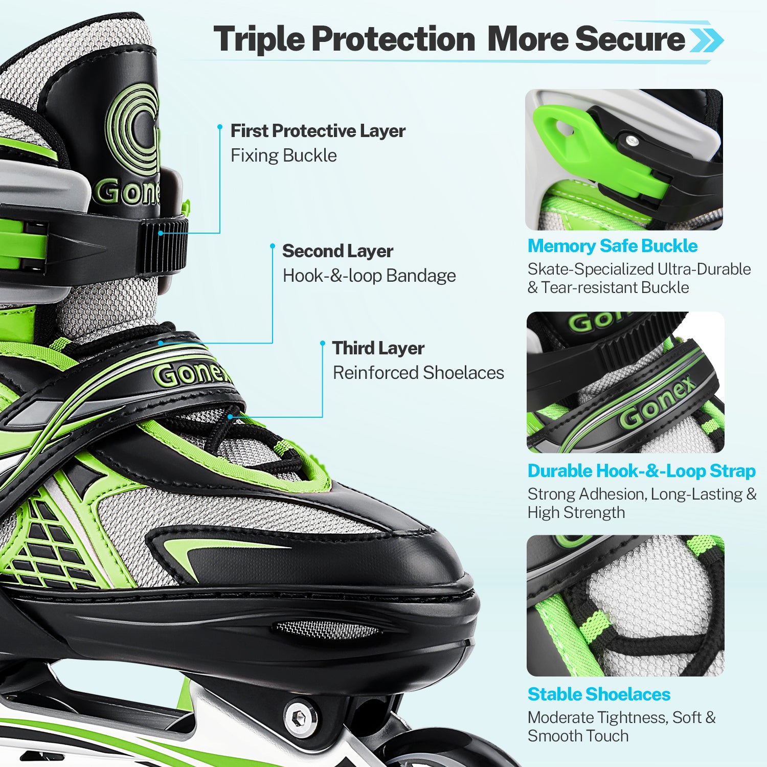 Gonex Inline-Skates für Mädchen, Jungen und Kinder