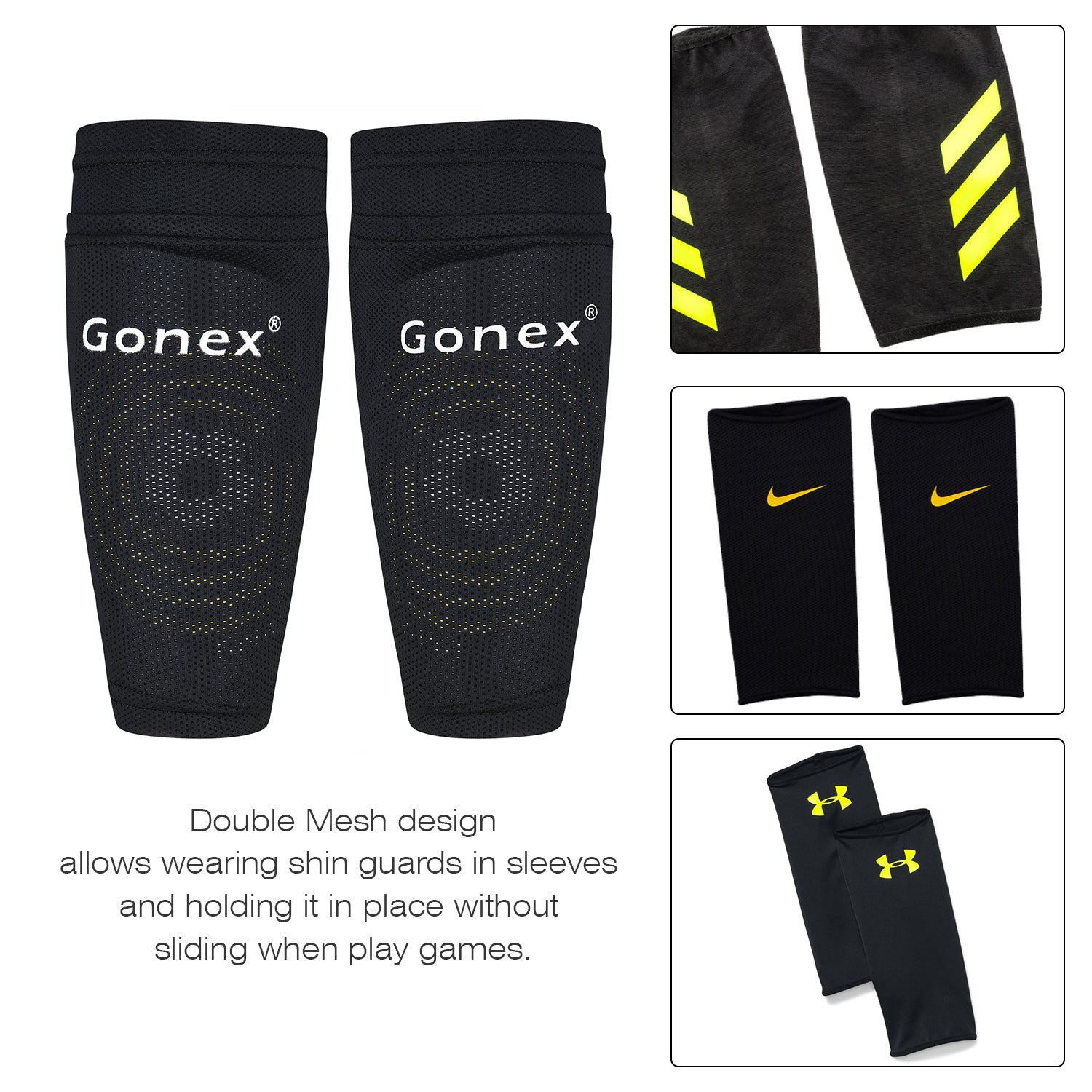 Gonex Soccer Schienbeinschoner für Kinder und Erwachsene