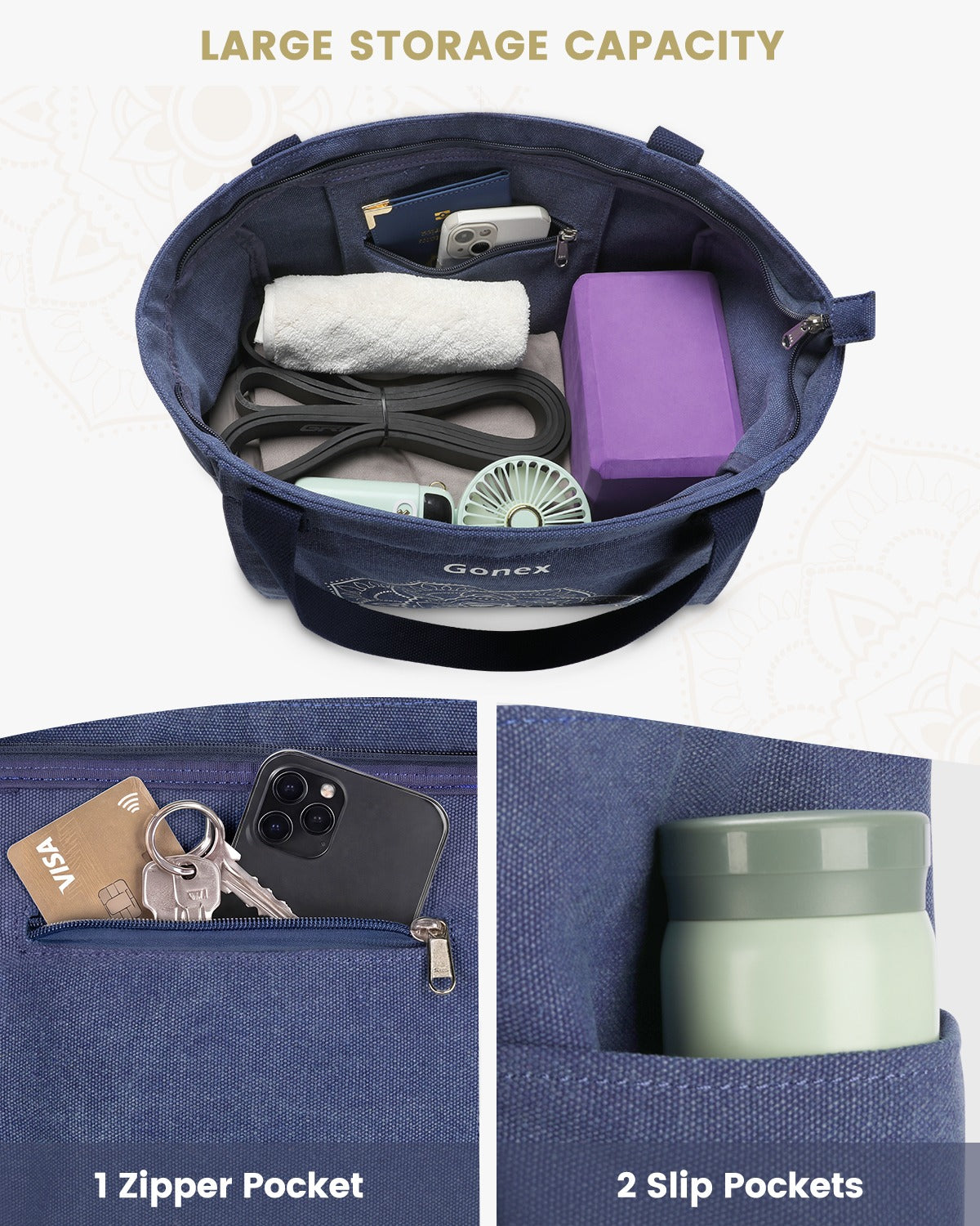 Gonex Yoga Mat Bag with Multi Pockets