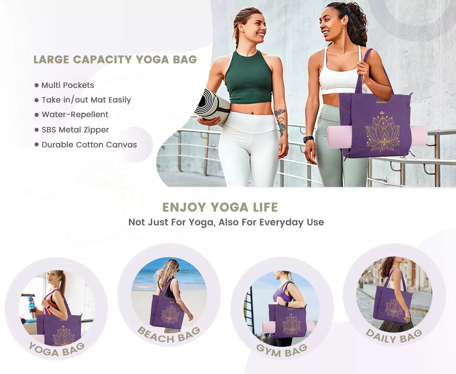 Best gonex yoga mat bag