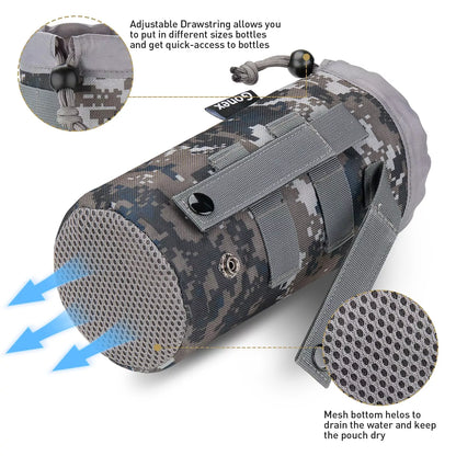 Features of gonex camo green water bottle pouch