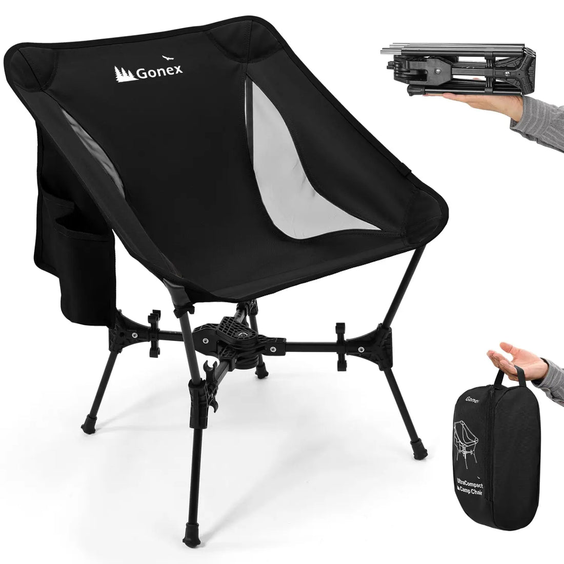 Gonex camping chairs black