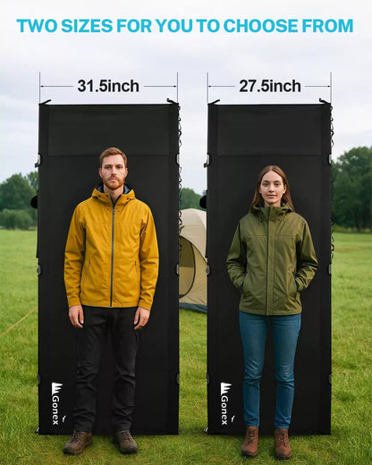 Two sizes of gonex camping cot