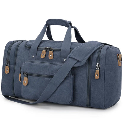 Gonex canvas duffle bag denim blue