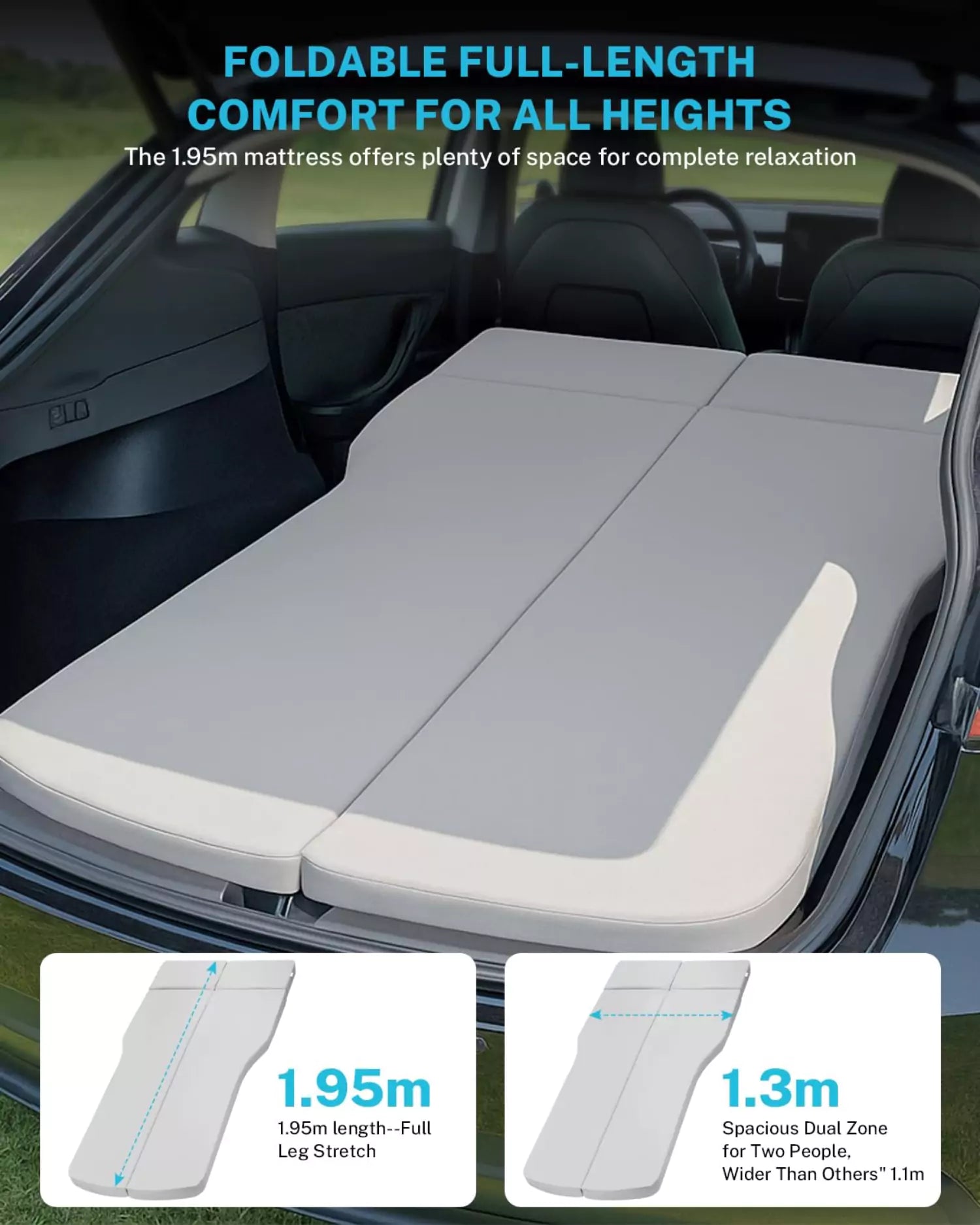 Foldable full length colling bed topper