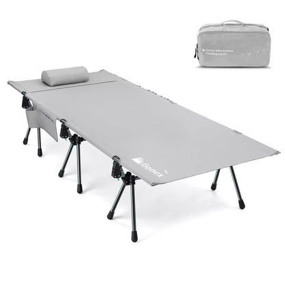 Gonex extra wide camping cot grey