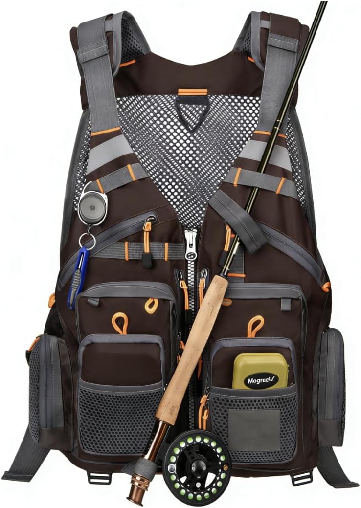 Gonex Fly Fishing Vest | Mesh Fishing Vest with Pockets