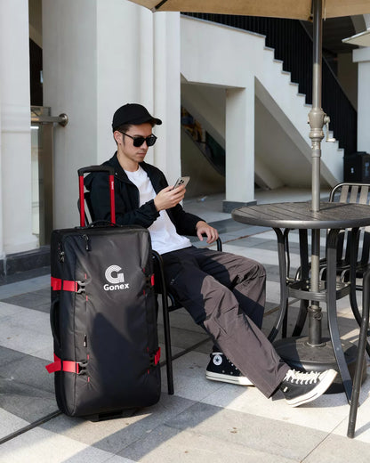 Gonex rolling duffel bag with wheels 30 inch black