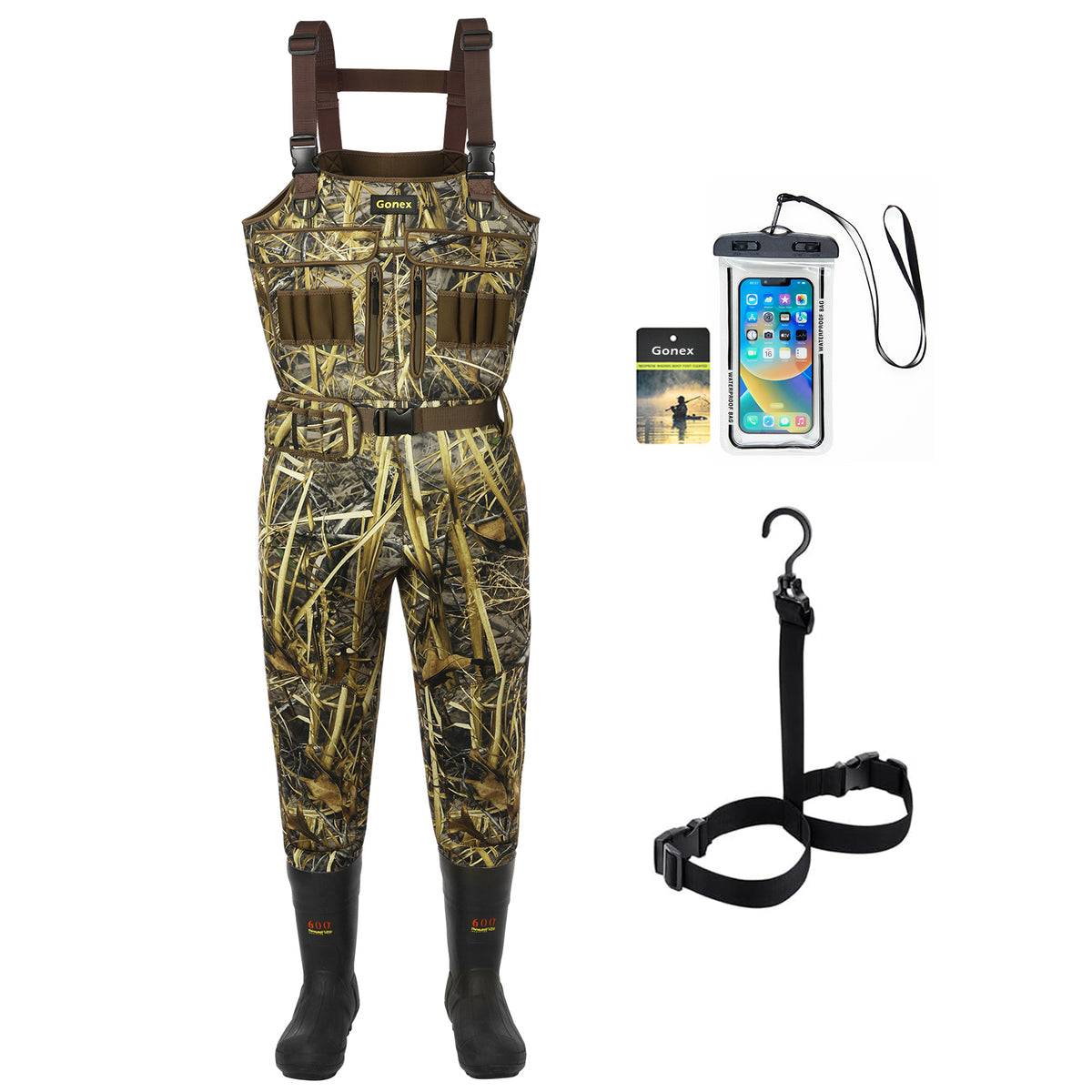Gonex 4.5mm Neoprene Hunting Waders with 600G Boots