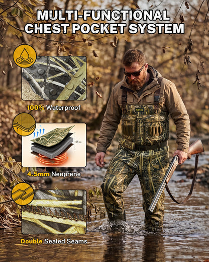 Gonex 4.5mm Neoprene Hunting Waders with 600G Boots