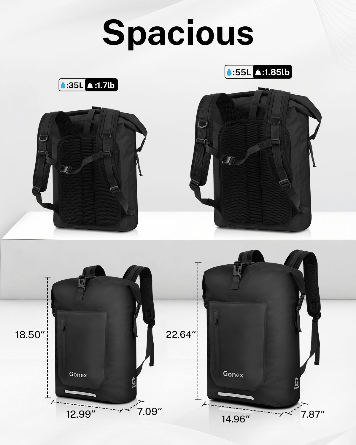 Gonex 55L Ultralight Waterproof TPU Dry Bag
