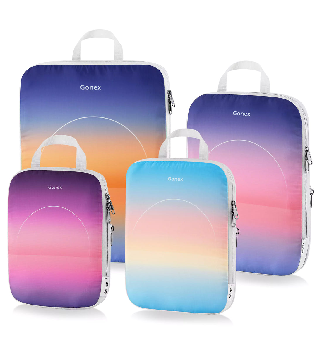 Gradient color compression packing cubes