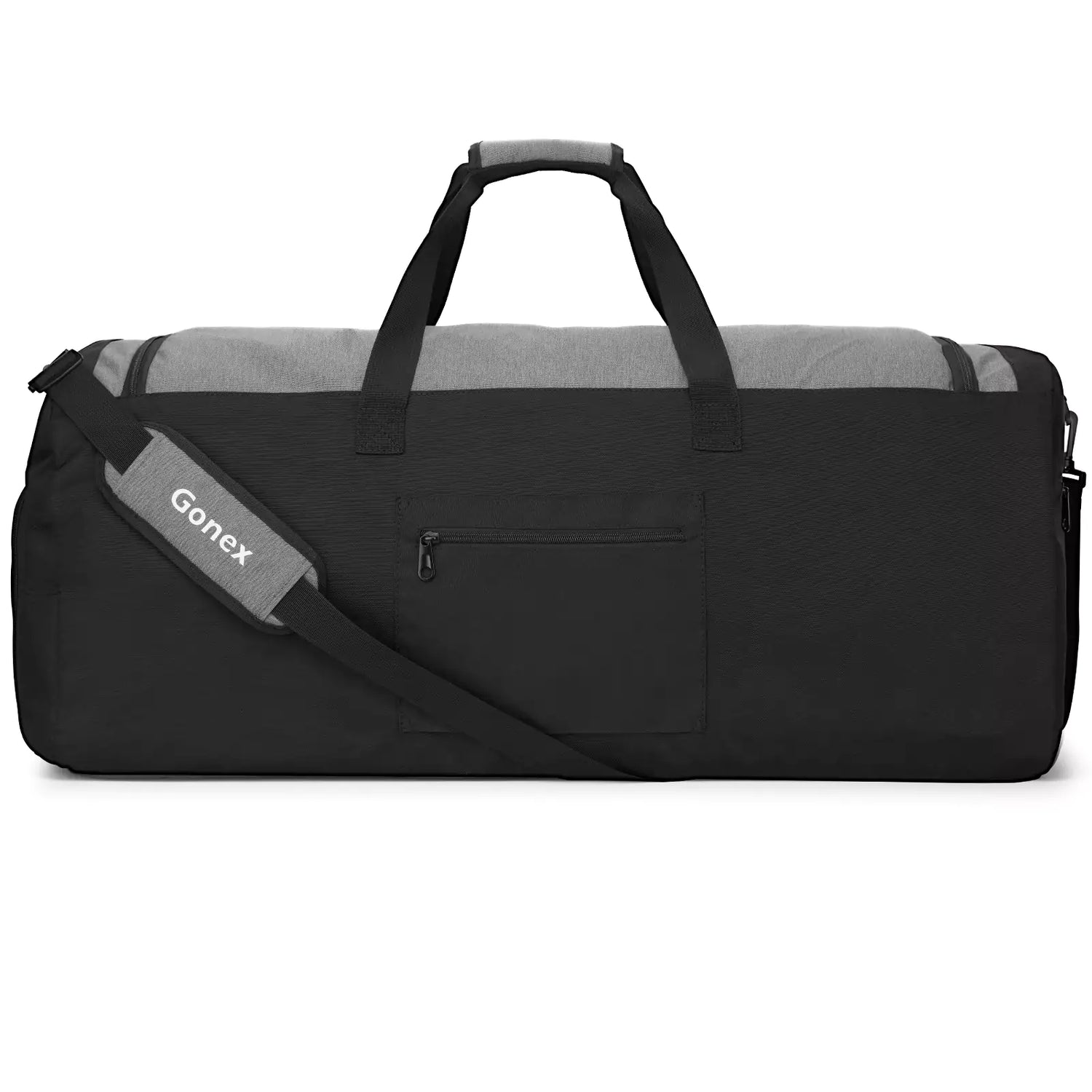 The back of Gonex gym duffle bag mens black