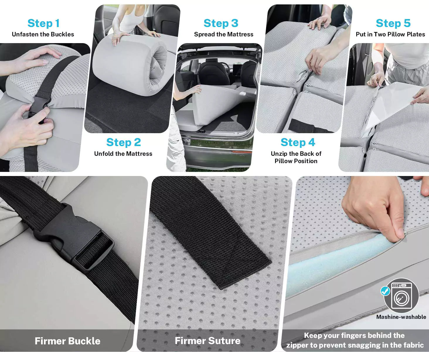 Gonex memory foam mattress installation