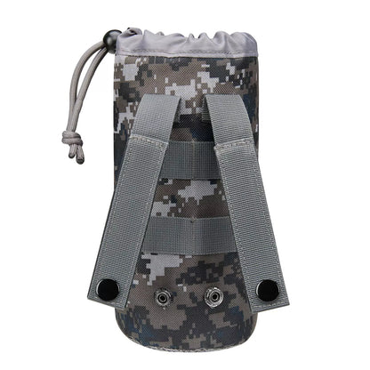 Molle compatible water bottle pouch camo green