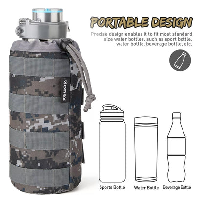 Portable design molle pouch for water bottle camo green