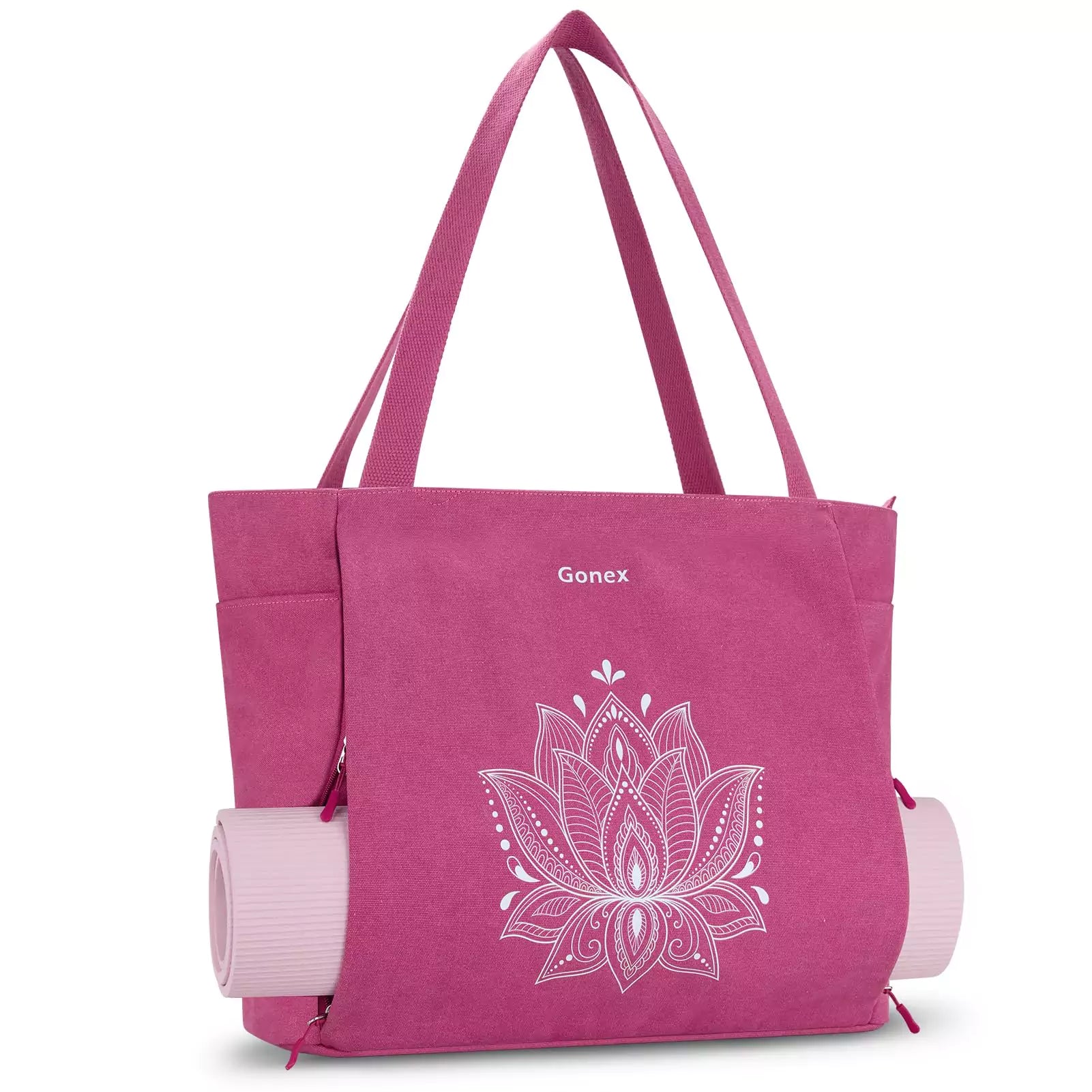 Gonex tote bag for yoga xl pink