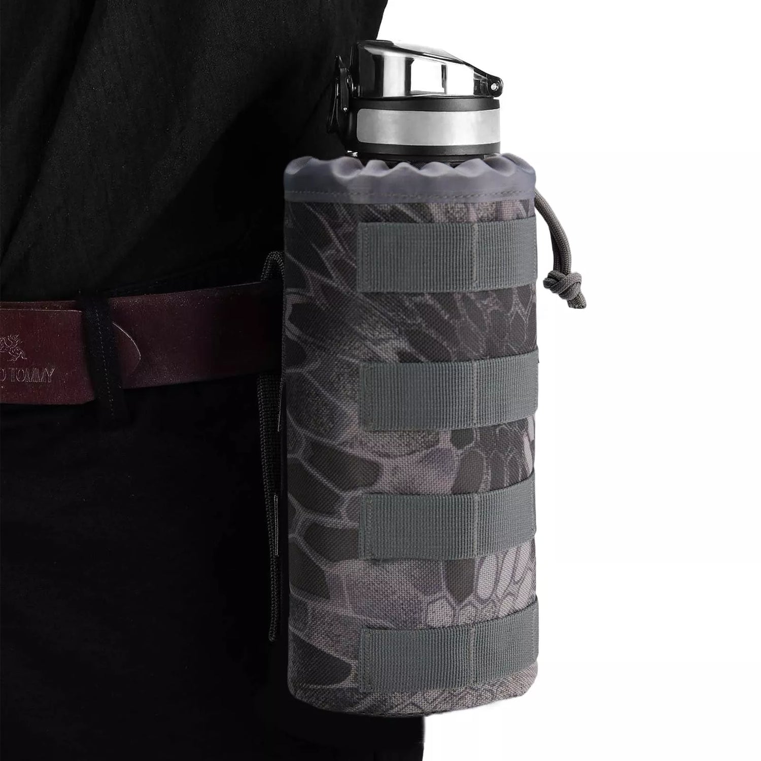 Gonex water bottle molle pouch snake camo