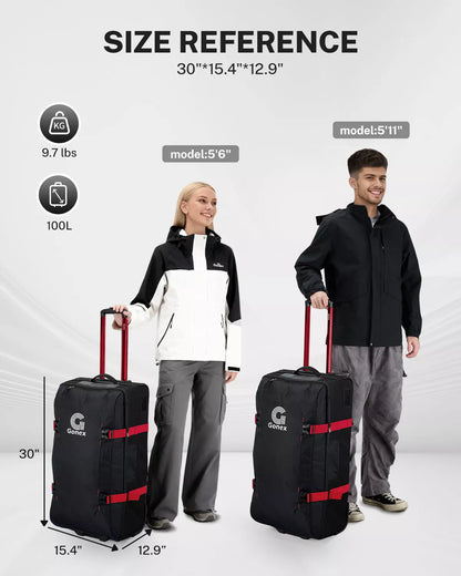Gonex wheeled duffle bag size reference