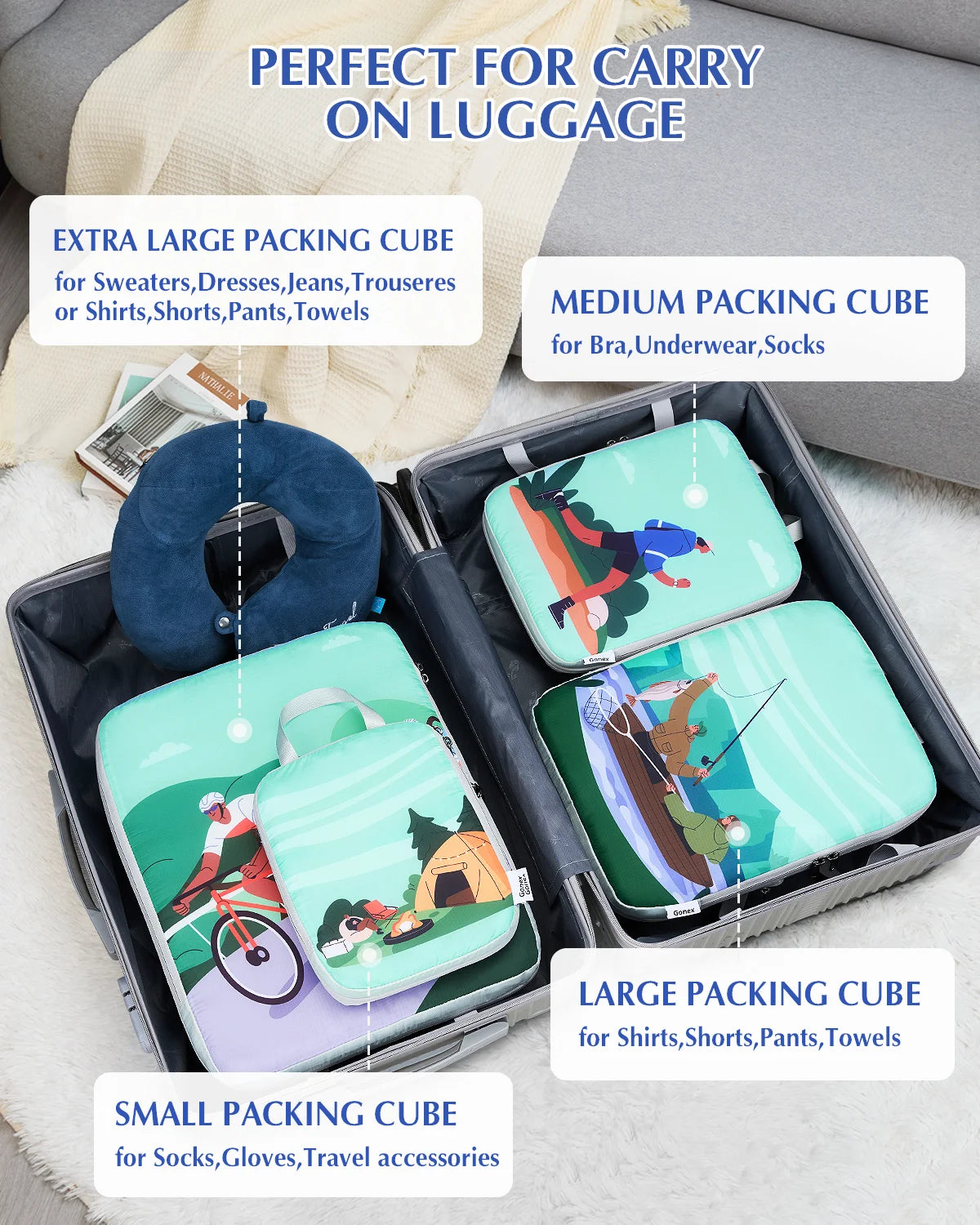 Outdoor Compression Packing Cubes