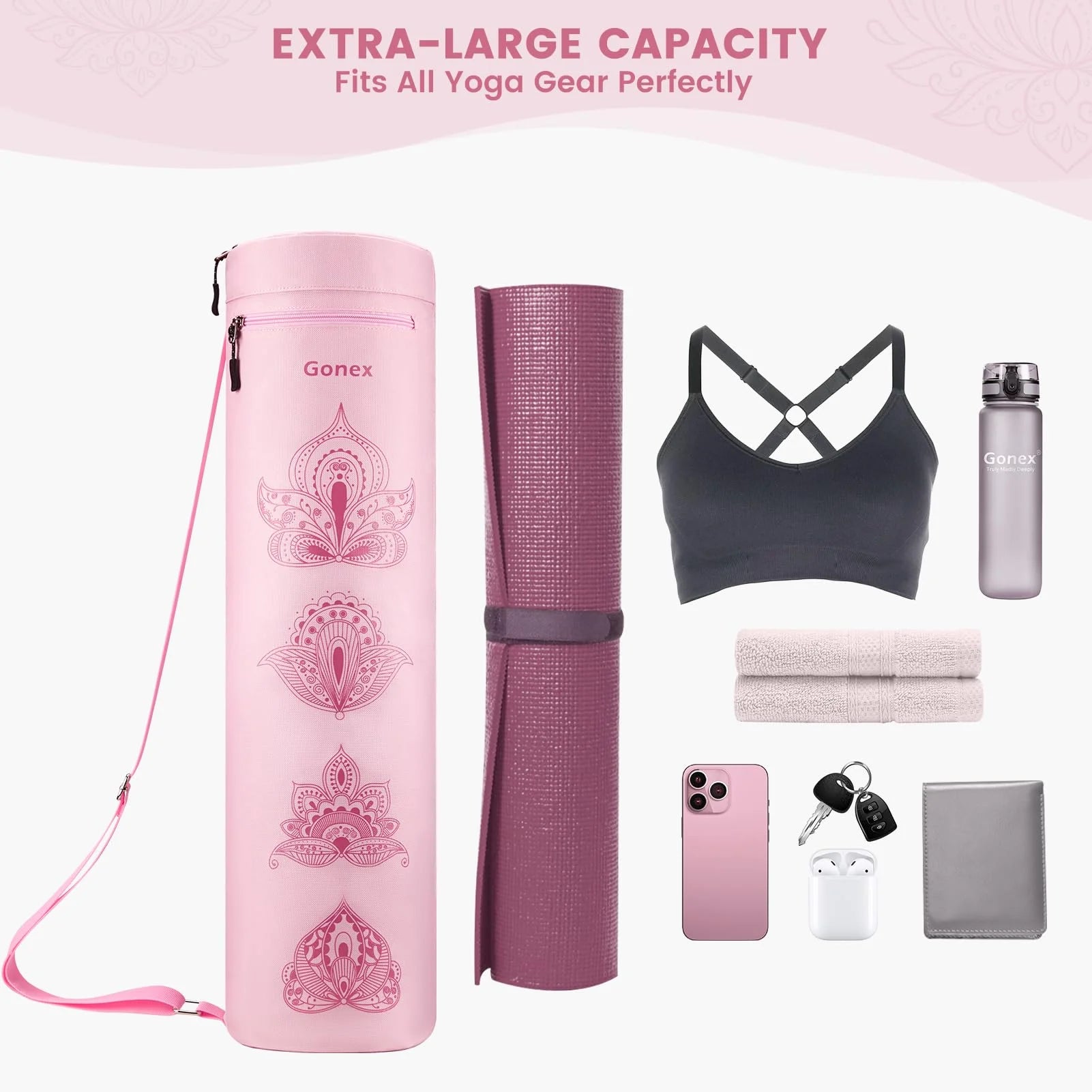 big pink yoga bag