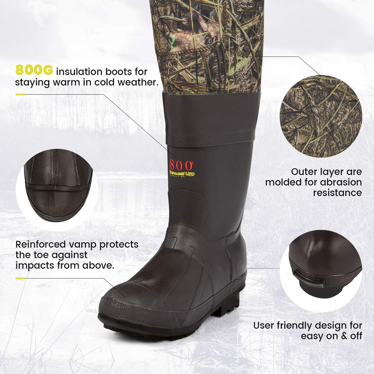 chest waders with boots