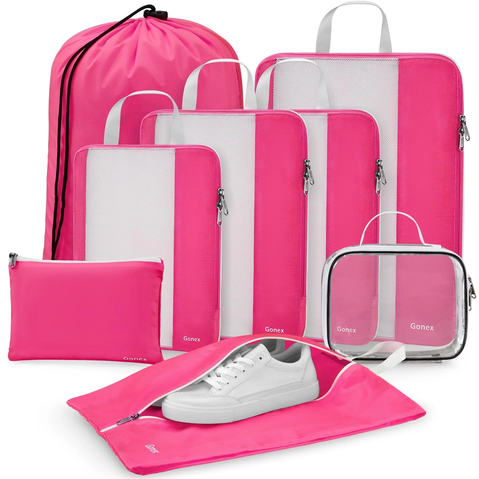 compression packing cubes set rose