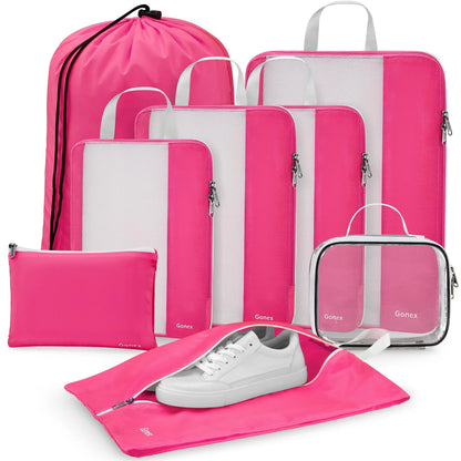 compression packing cubes set rose