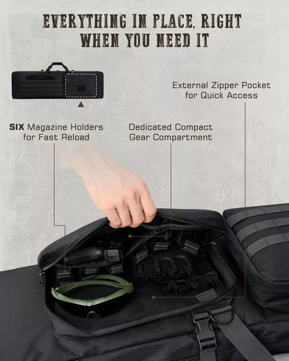 Gonex double rifle bag 42 inch storage space