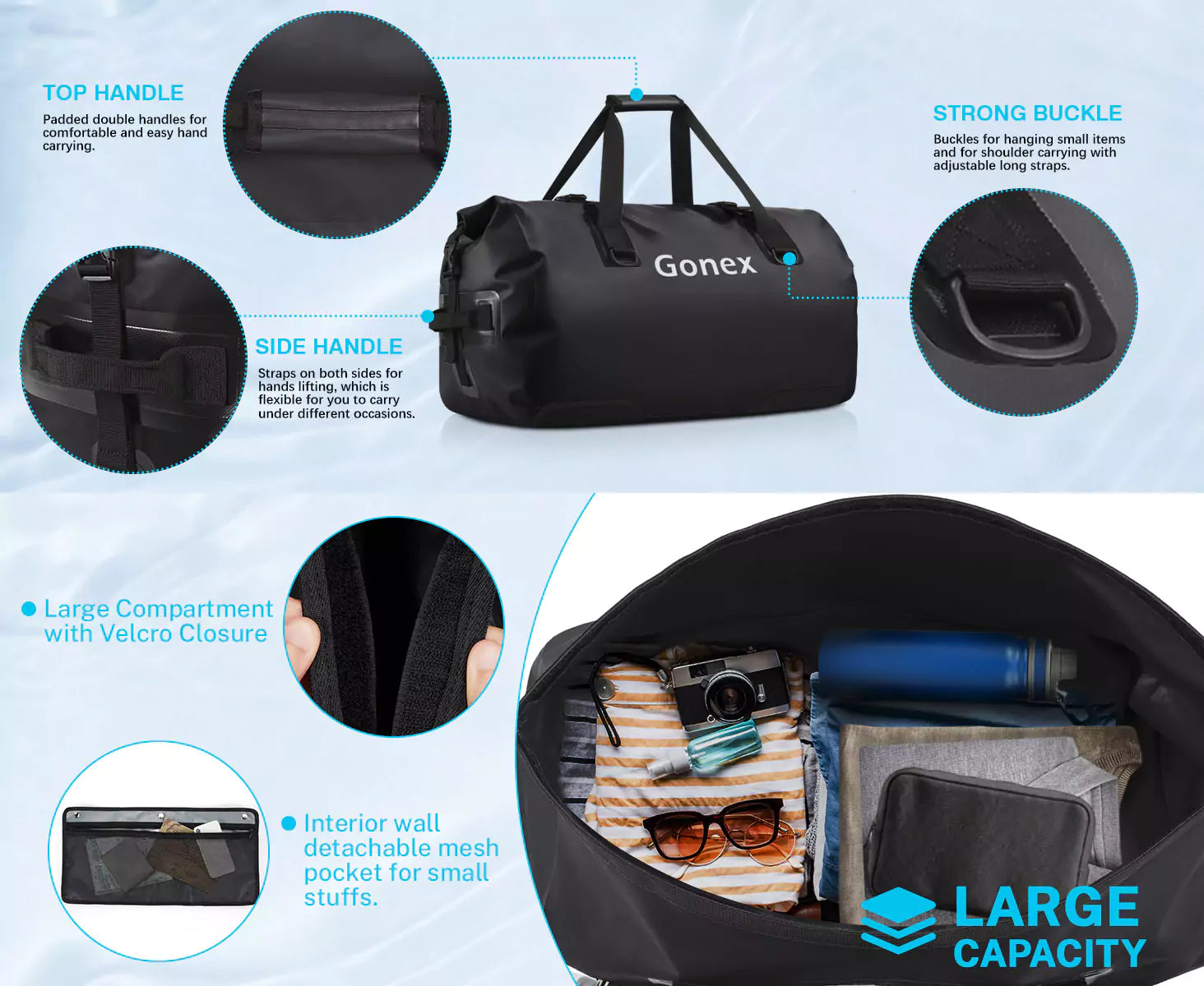 dry duffle bag features