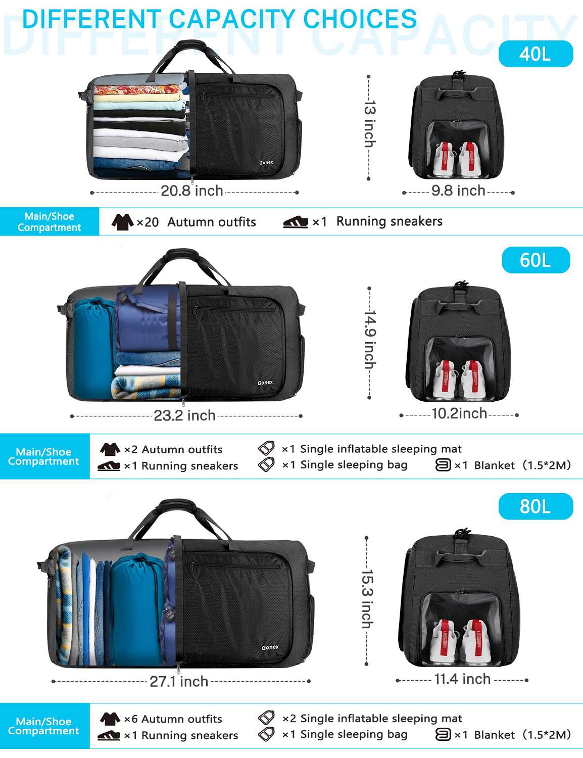 folding duffle bag