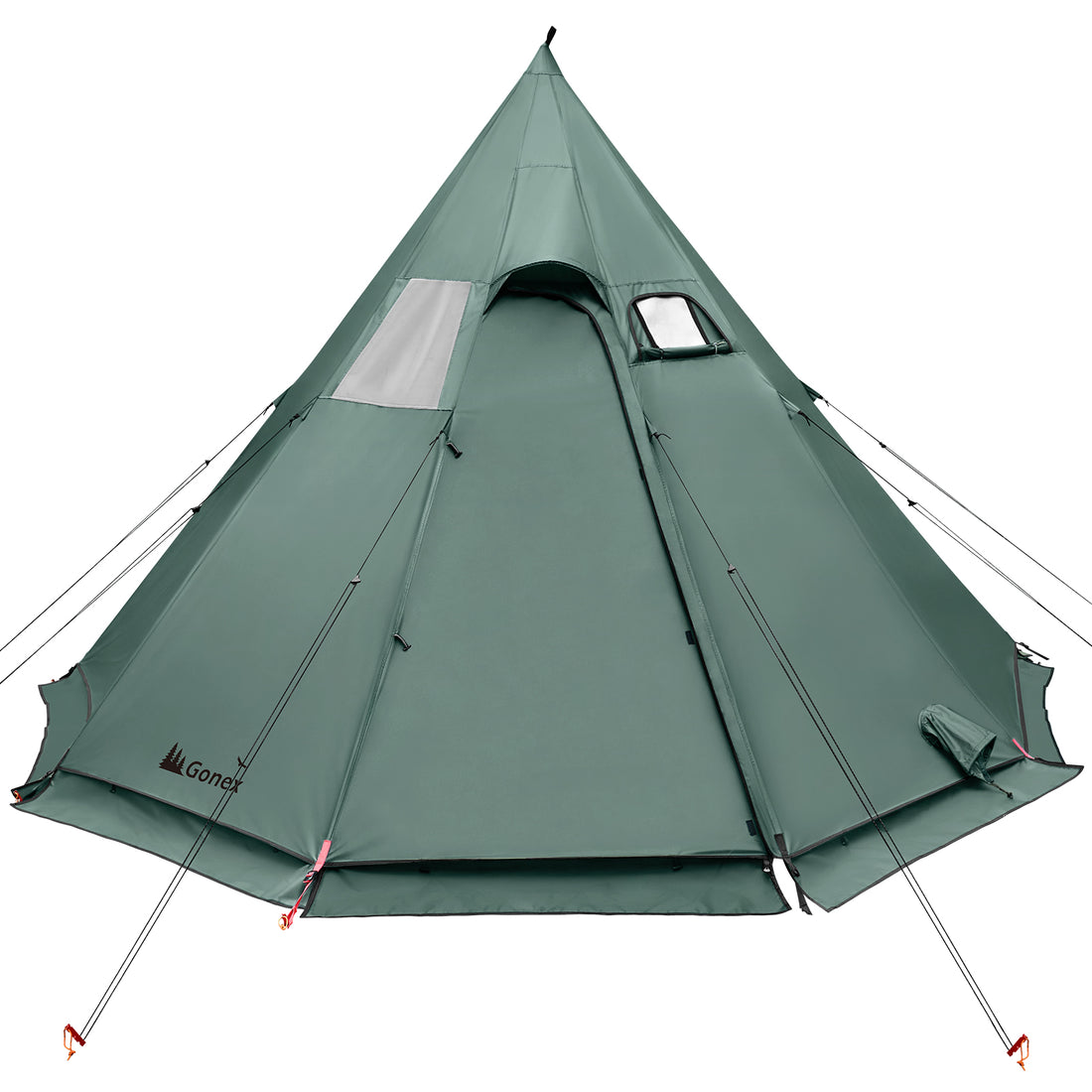 Gonex 4 Season Hot Tent with Stove Jack, 6 Person Waterproof Camping Tent