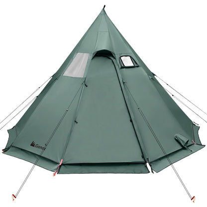 Gonex 4 Season Hot Tent with Stove Jack, 6 Person Waterproof Camping Tent