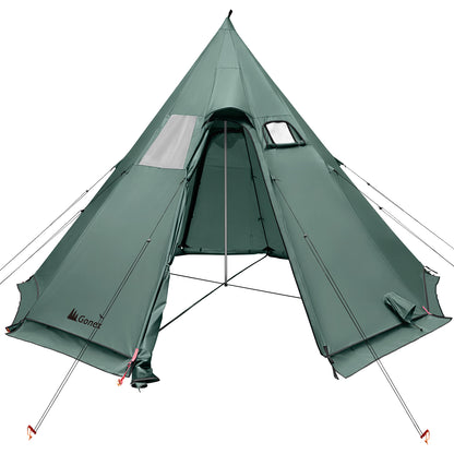 Gonex 4 Season Hot Tent with Stove Jack, 6 Person Waterproof Camping Tent
