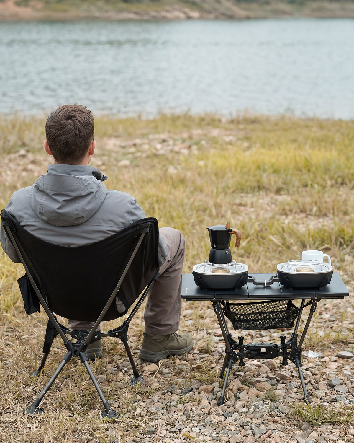 Gonex folding aluminum camping table dimensions and accessories with mesh pocket and storage bag