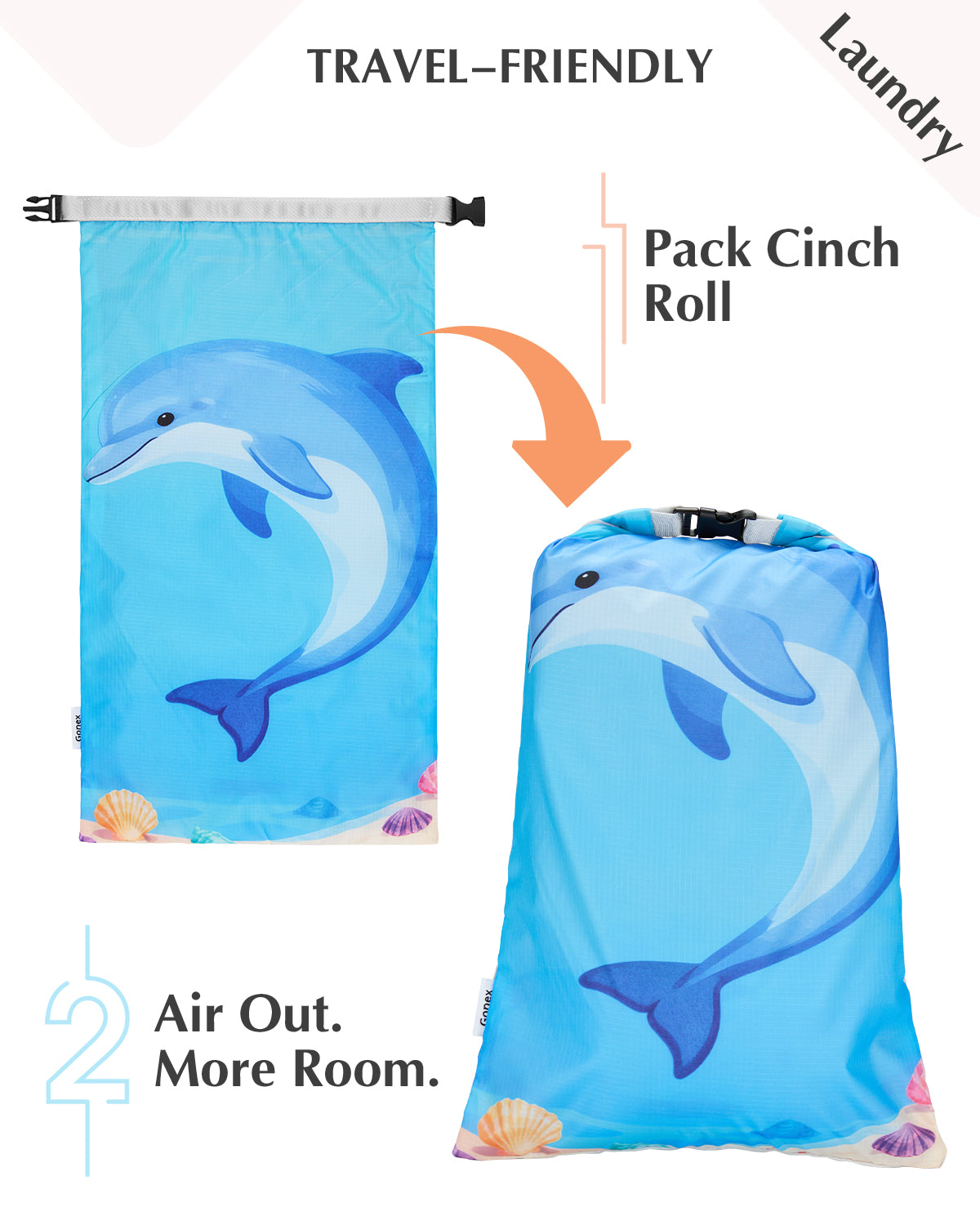 Gonex 6-Piece Animals Compression Packing Cubes