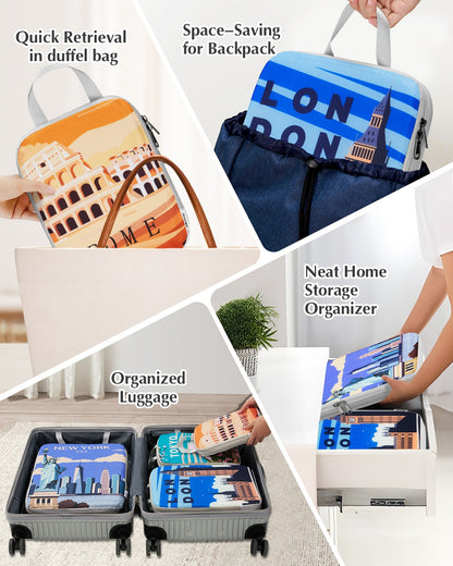 Gonex 6-Piece Compression Packing Cubes with Shoe &amp; Laundry Bags for Travel