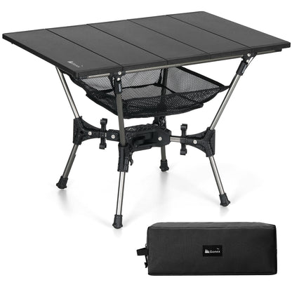 Gonex black folding aluminum camping table with storage bag