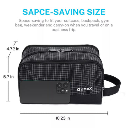space-saving design Gonex travel toiletry bag