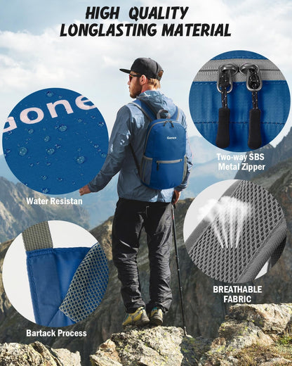 Gonex 20L Leichter, verpackbarer Wanderrucksack Praktischer Tagesrucksack