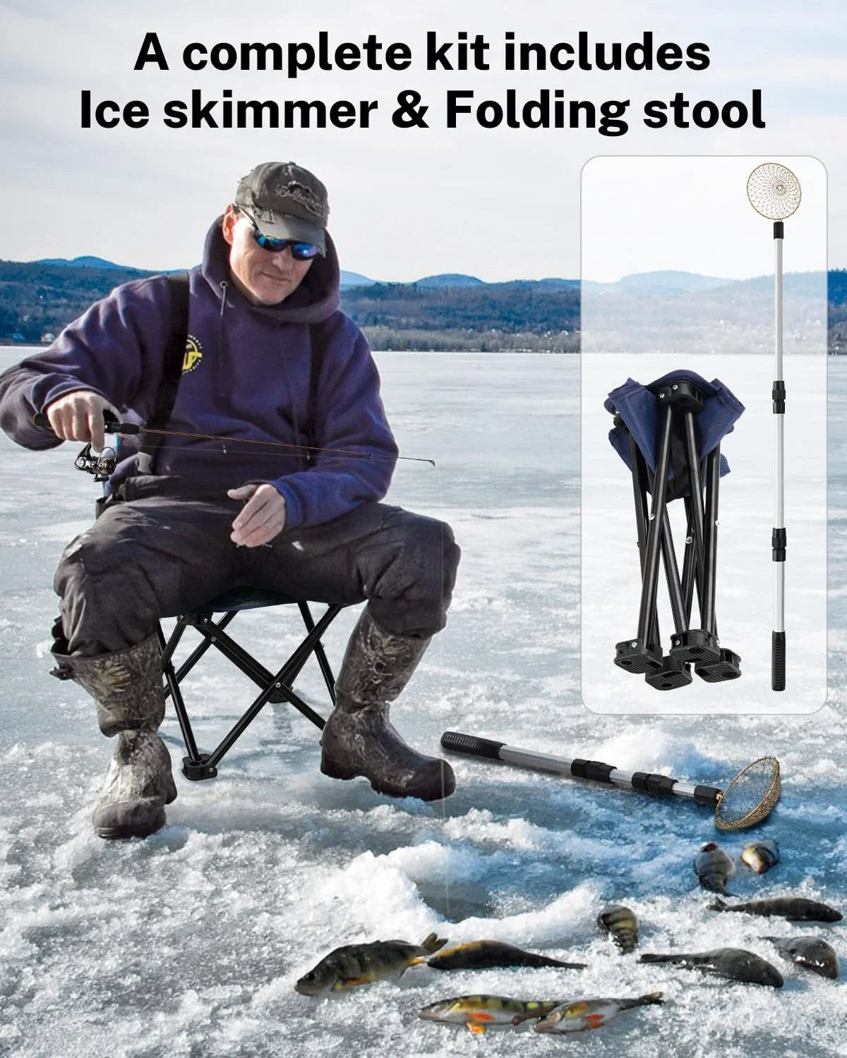 Gonex Ice Fishing Rod Reel Combo